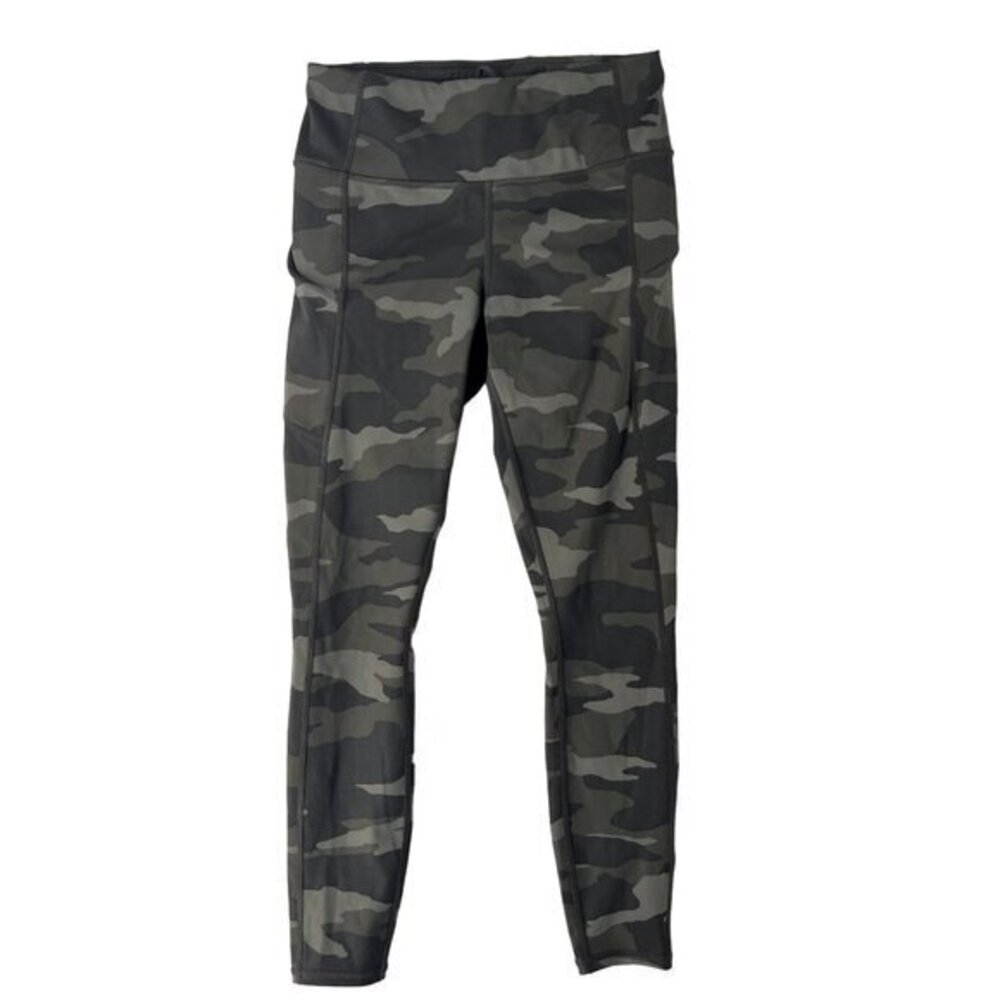 Athleta Elation Camo‎ 7/8 Tight Womens Pants Size XS Stretch Green High Rise